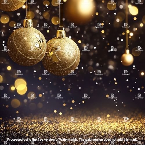 Golden Christmas Luxury Glitter Background Image courtesy by MidJourney.