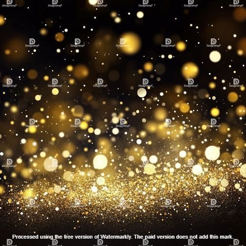 Elegant Gold Glitter Christmas Background Image courtesy by MidJourney.