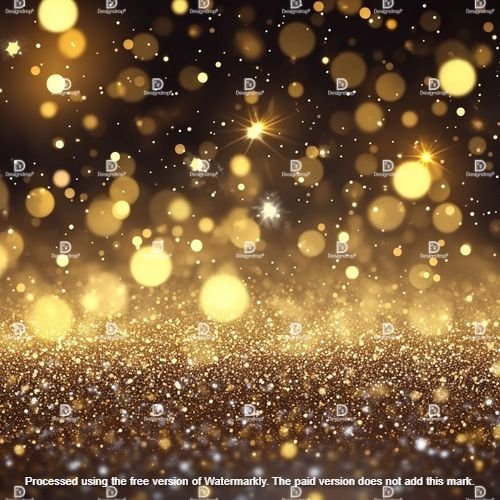 Golden Christmas Luxury Glitter Background Image courtesy by MidJourney.