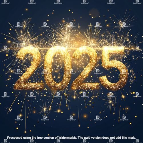 Happy New Year 2025! Beautiful and creative holiday celebration” Image courtesy by MidJourney.