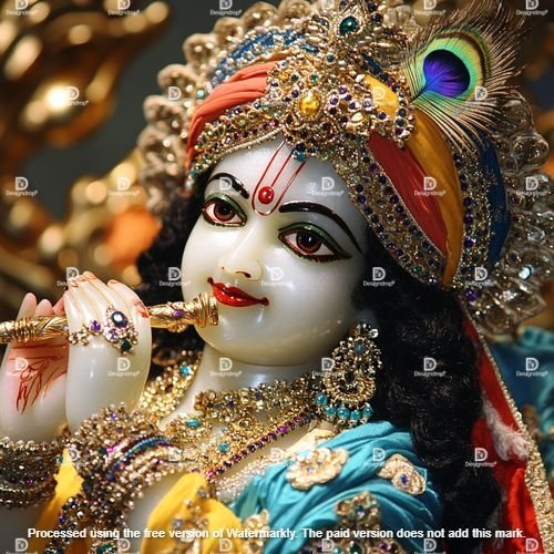 Hindu Lord Krishna Image courtesy by MidJourney.