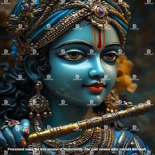 Hindu Lord Krishna Image courtesy by MidJourney.