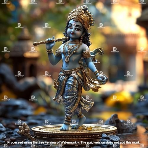 Hindu Lord Krishna Image courtesy by MidJourney.