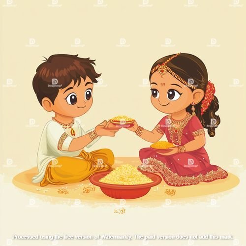 Festival of Bhai Dooj Image courtesy by MidJourney.